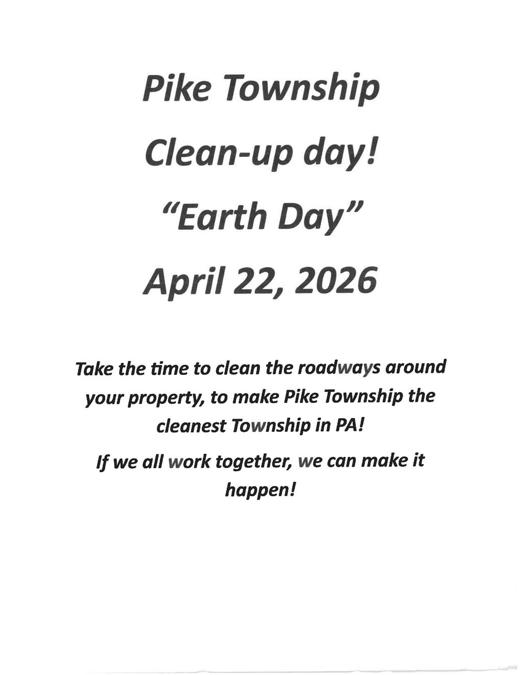 Pike Township Clean-up Day